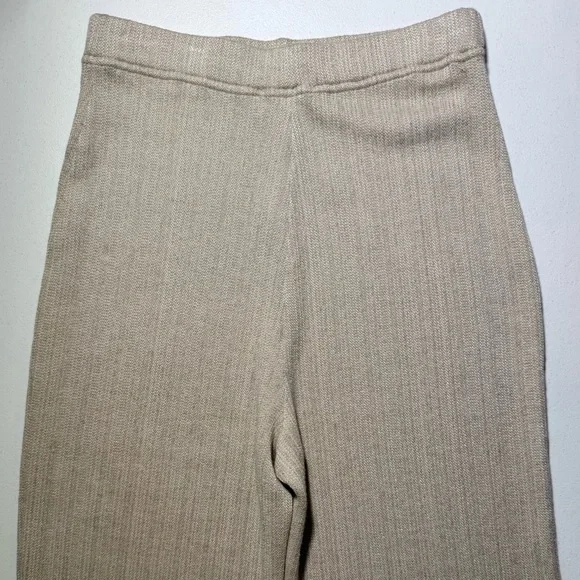 St John Collection Knit Wide Leg Pants 6 Beige Soft Luxury Lounge Old Money - Picture 9 of 9